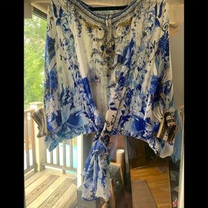 COPY - Camilla embroided silk top